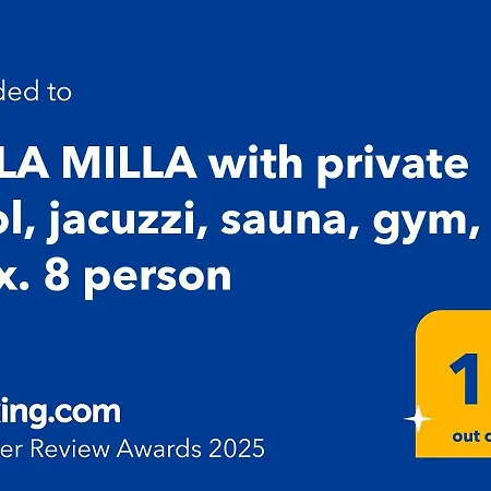Milla With Private Pool, Jacuzzi, Sauna, Gym, Max. 8 Person Srinjine